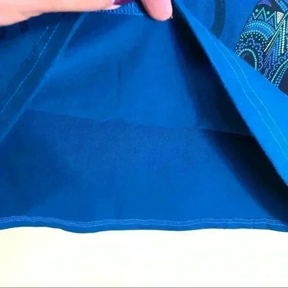 Ay Guey Blue Skull Aztec Short Sleeve Polo Shirt - Picture 7 of 13